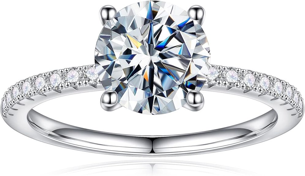 moissanite women s engagement ring