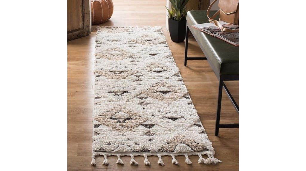 moroccan tassel shag runner