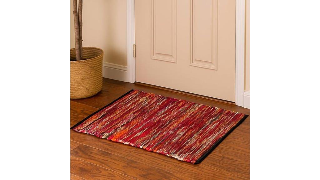multi colored handwoven rug