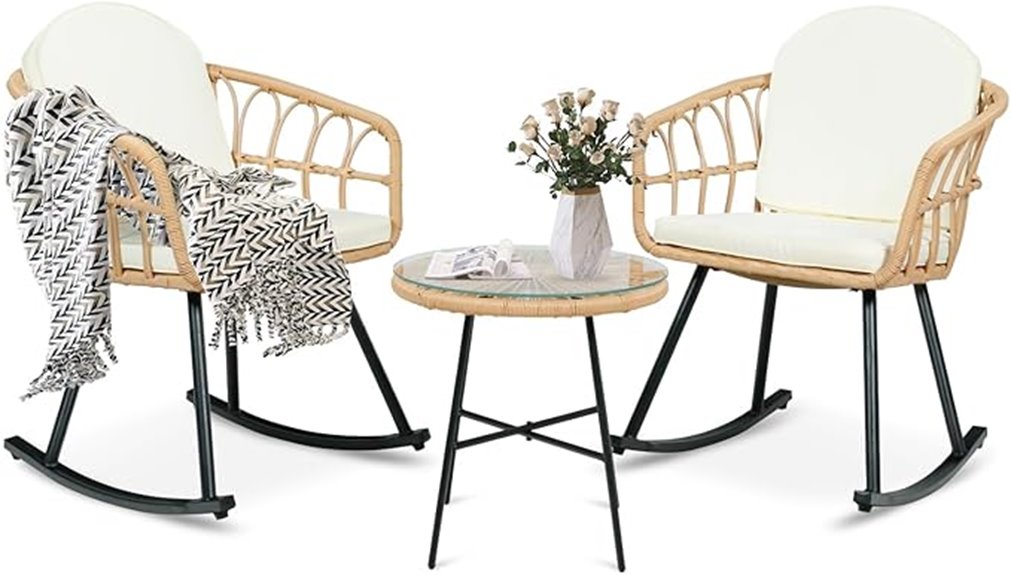 outdoor wicker rocking chairs