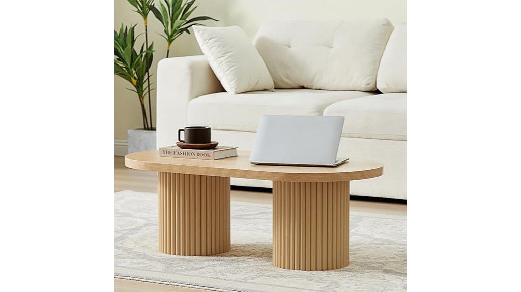oval fluted farmhouse table