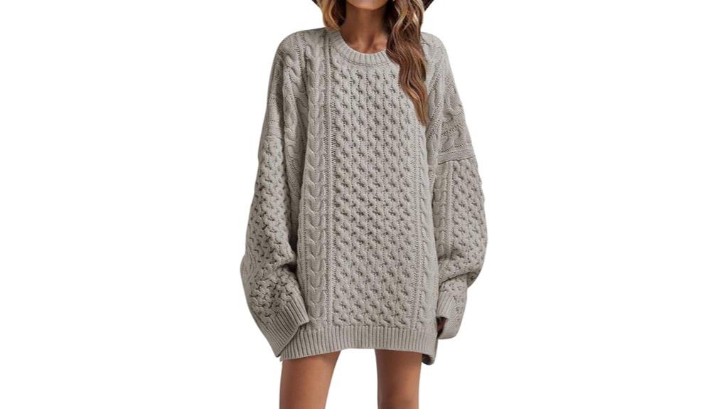 oversized cable knit sweater