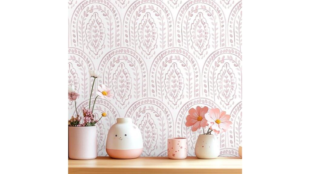 pink peel and stick wallpaper