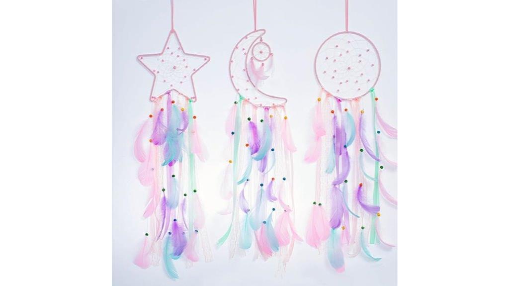 pink star sun dream catchers