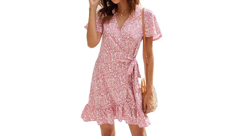 polka dot wrap dress