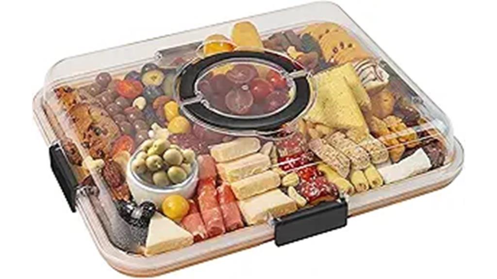 portable cheese platter lid