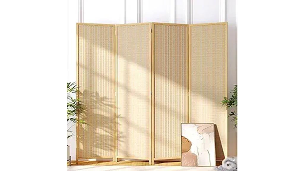 portable four panel room divider