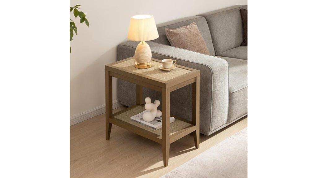 rattan night stand