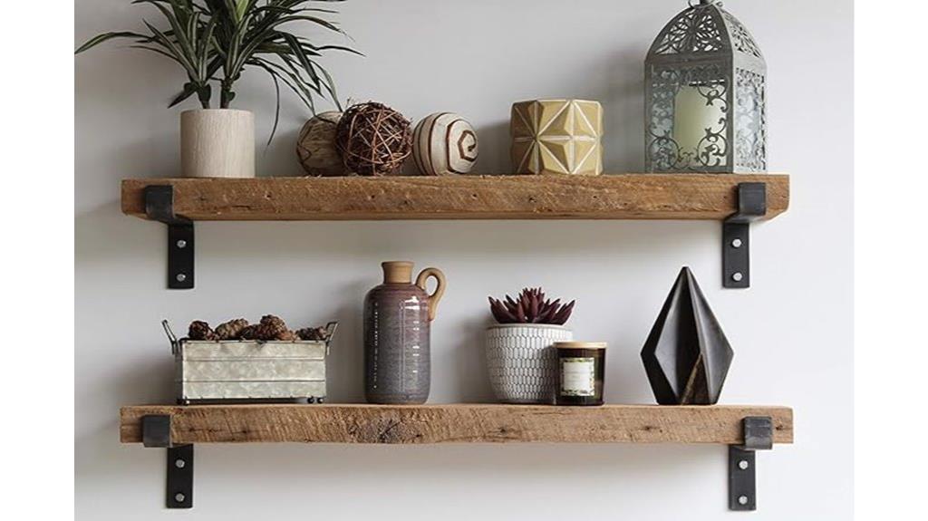 reclaimed barn plank shelves