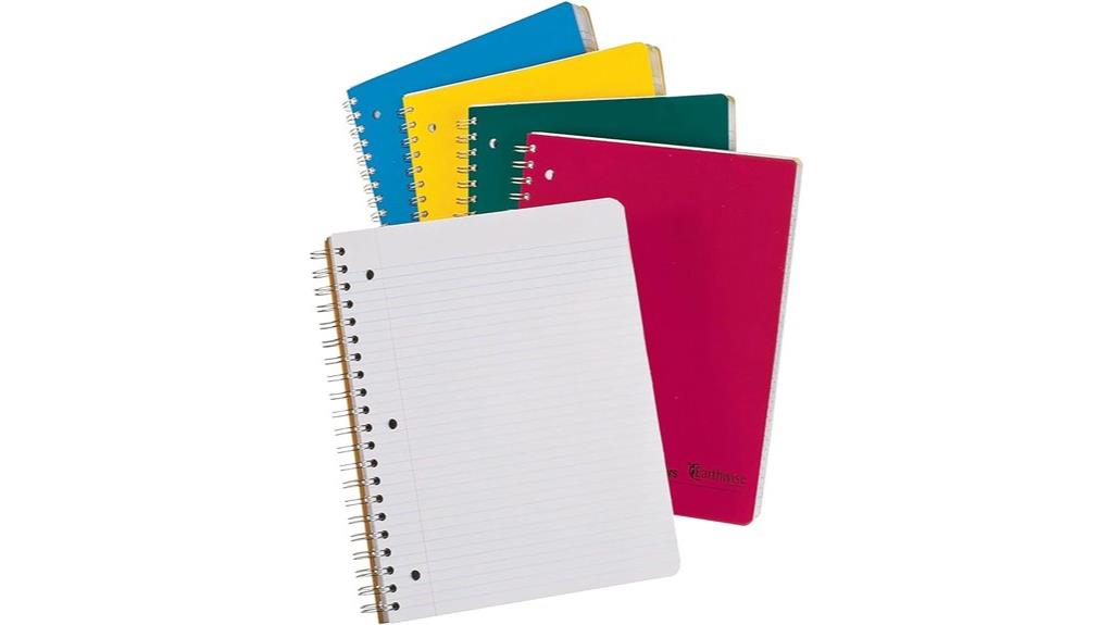 recycled college rule notebook
