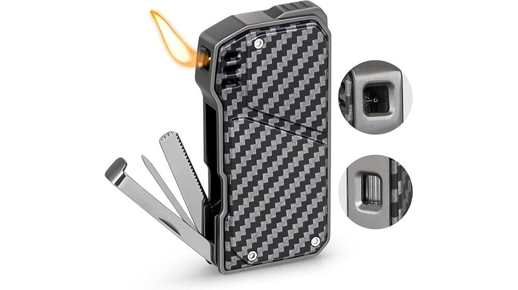 refillable adjustable flame lighter