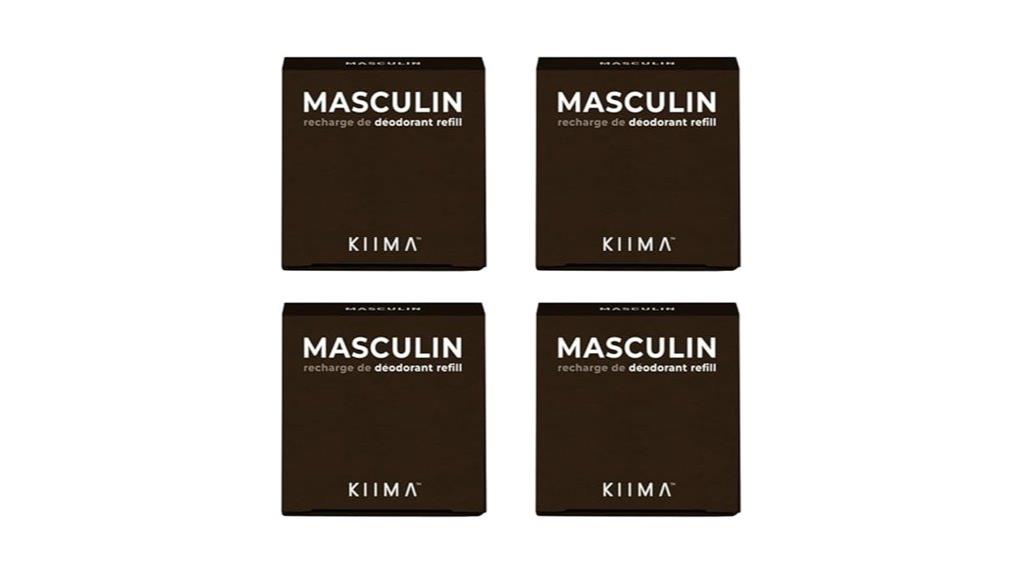 refillable masculine deodorant pack