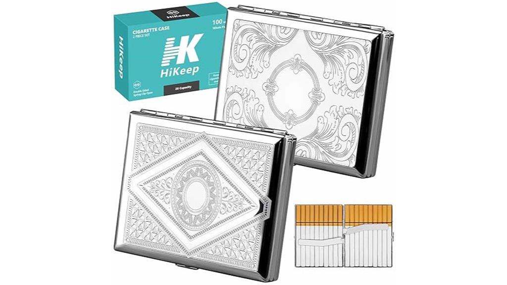 retro two pack cigarette case