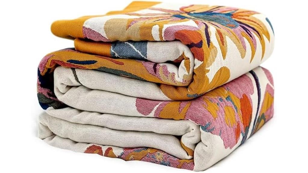reversible fall cotton blanket