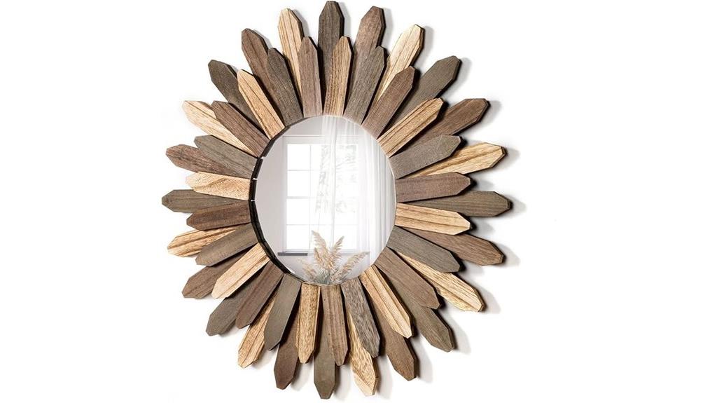 rustic 21 inch wall mirror