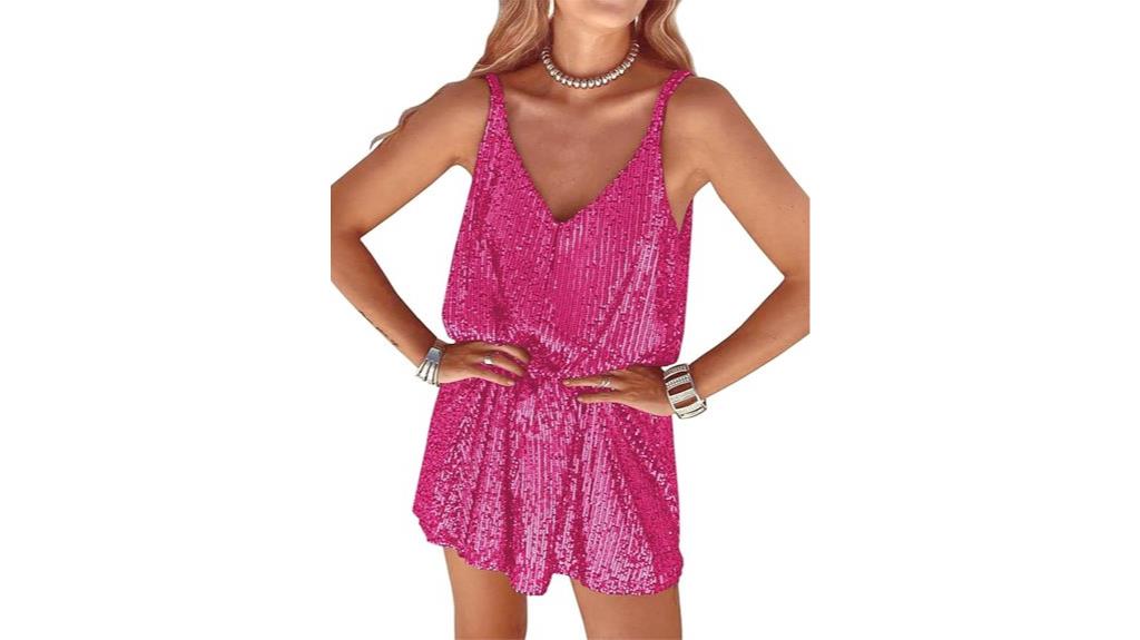 sequin v neck dress