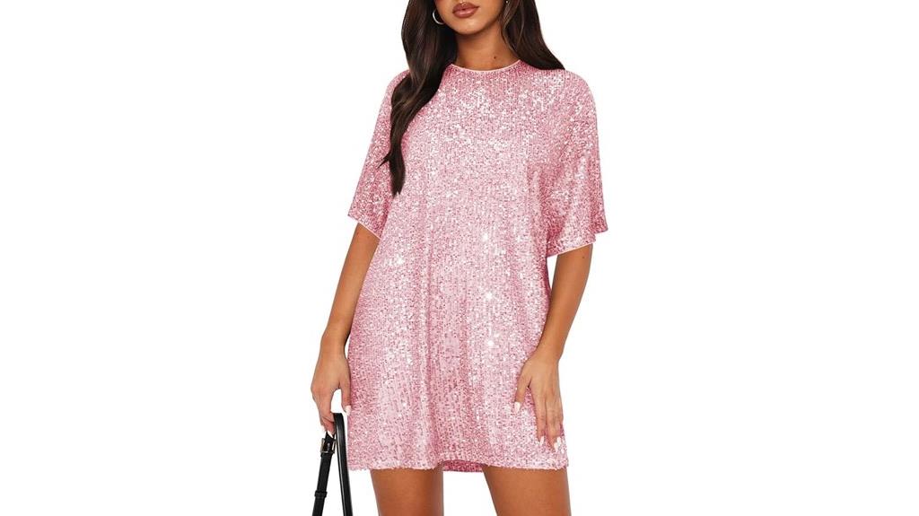 sequin women s crew dress