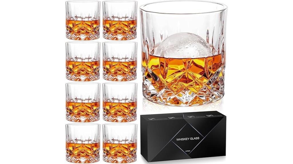 set of 8 whiskey glasses