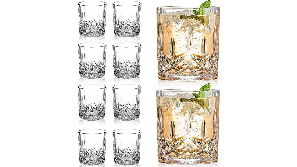 set of 8 whiskey glasses