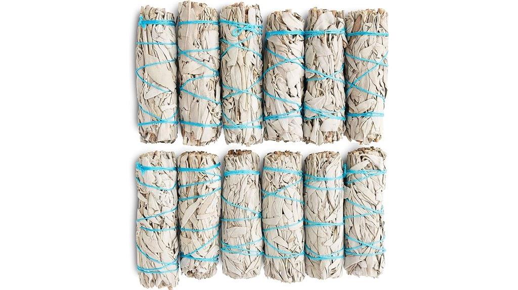 set of twelve white sage sticks