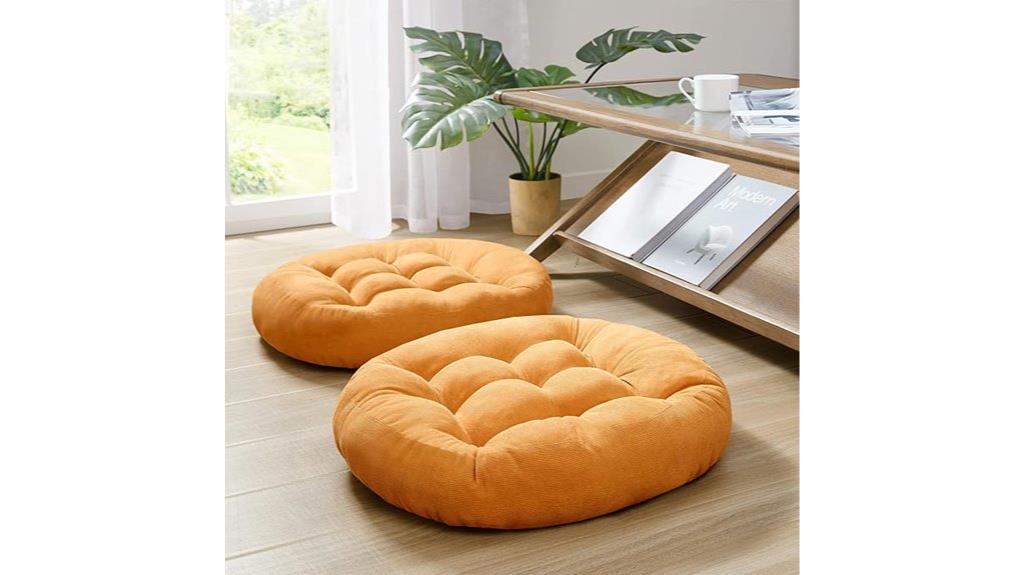 set of two floor cushions