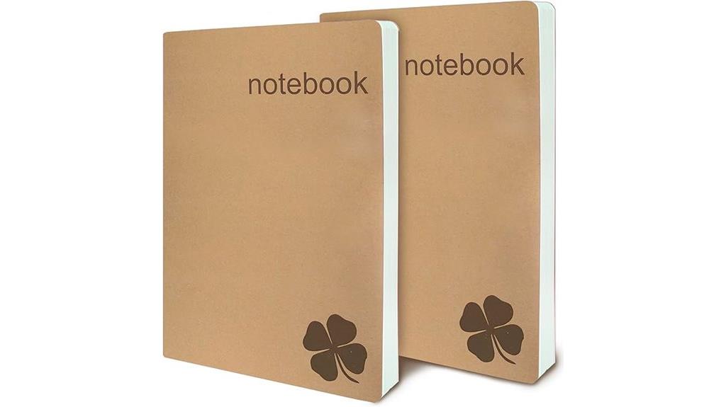 set of two lined notebooks