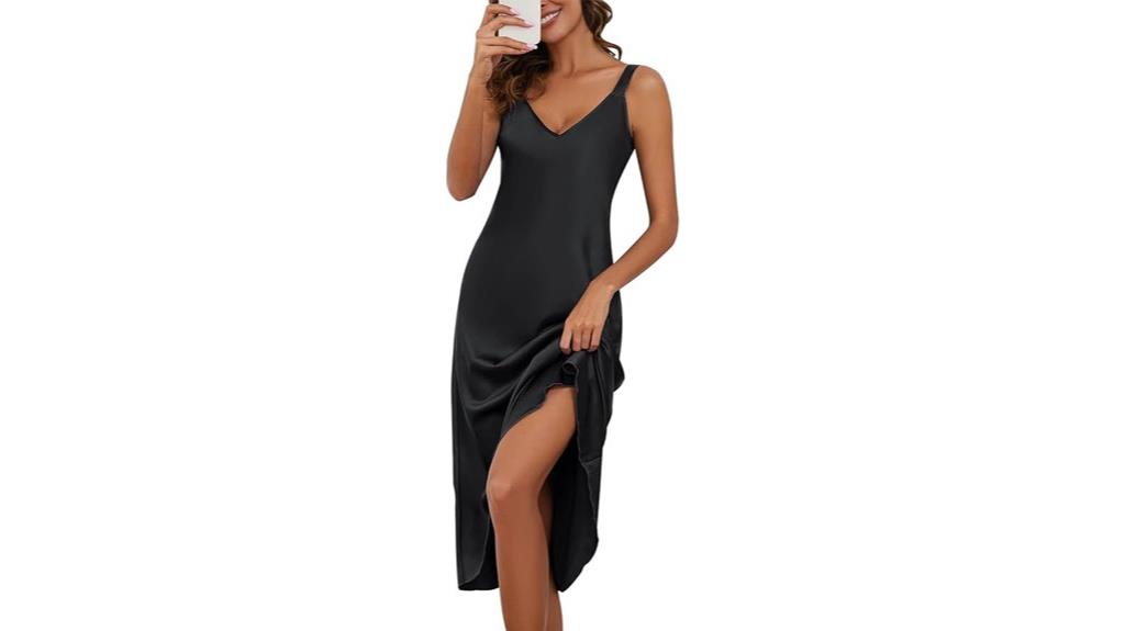 silk sleeveless nightgown