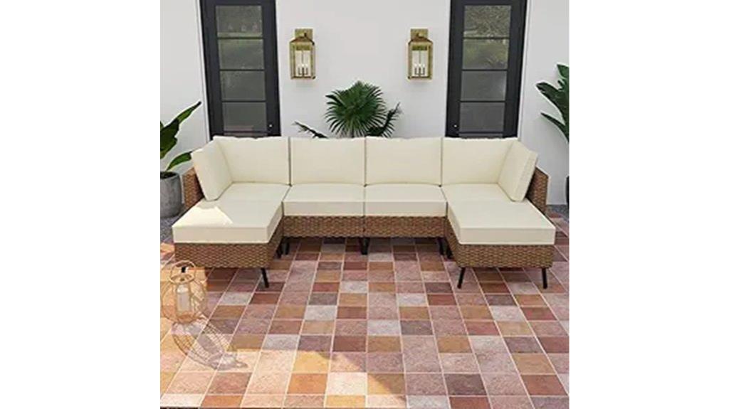 six piece wicker chat set