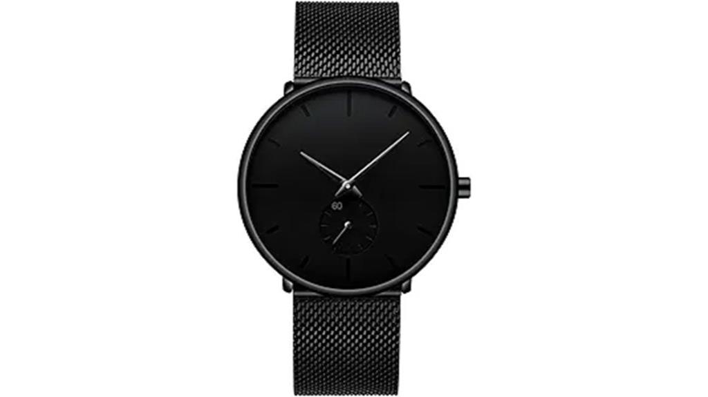 slim waterproof stainless watch