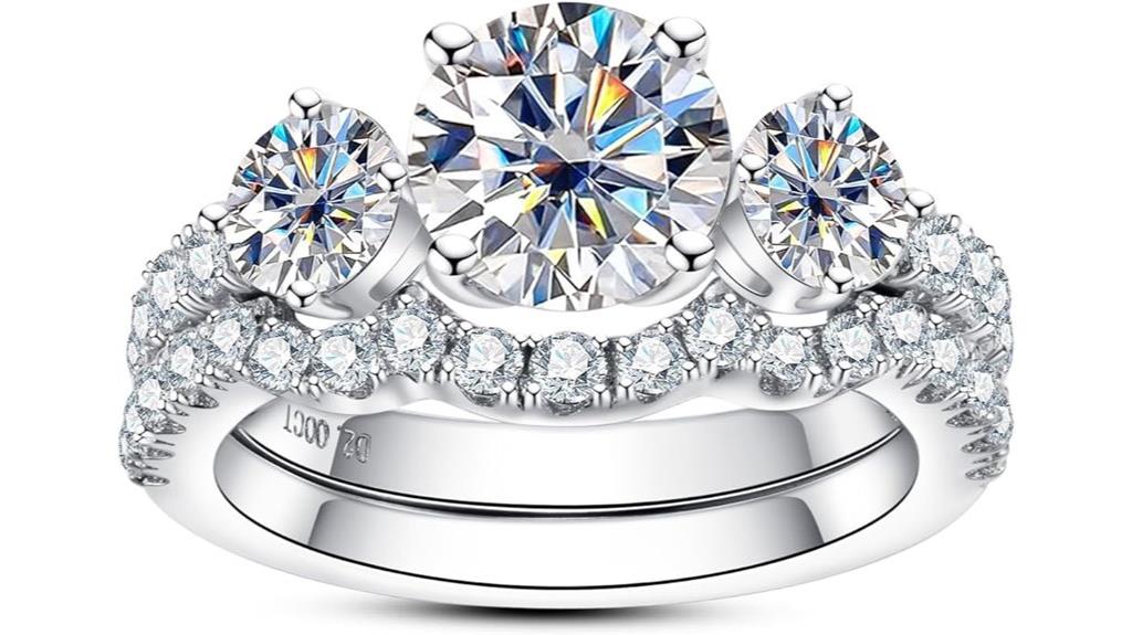 sparkling d color moissanite