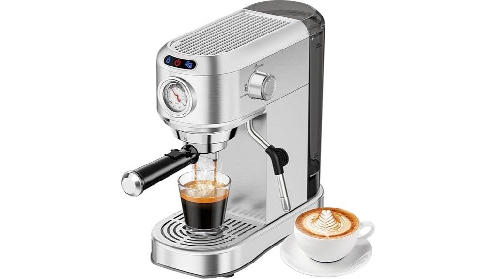 stainless steel espresso maker