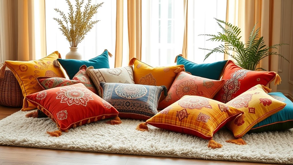 stylish comfortable boho cushions