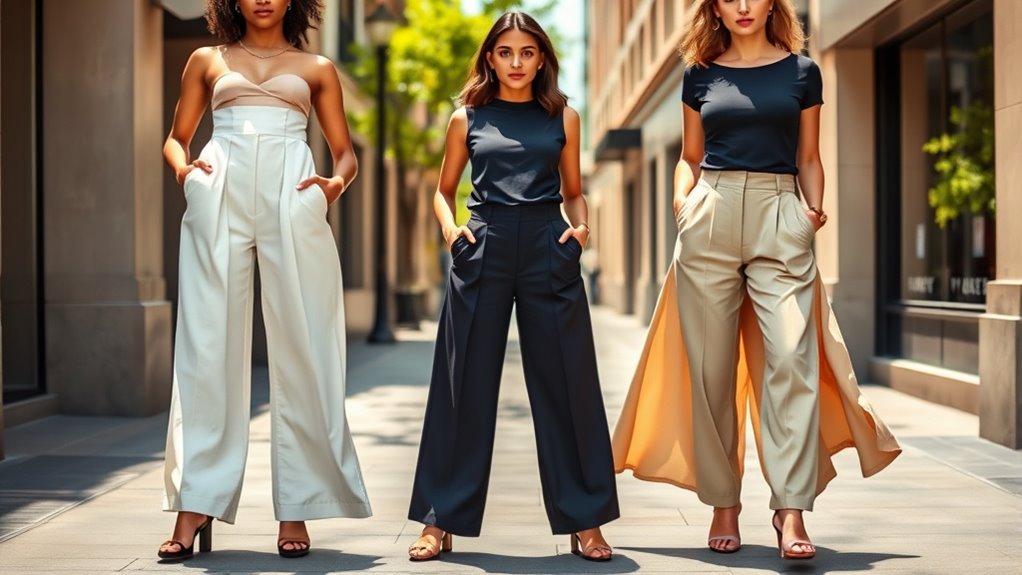 stylish comfortable wide leg pants
