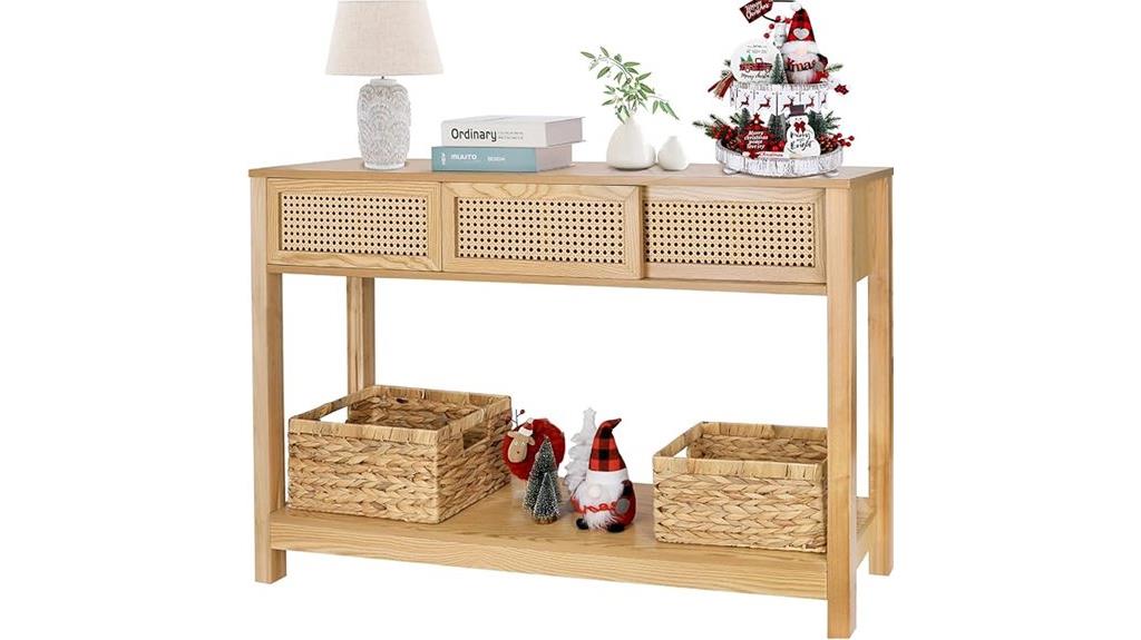 stylish entryway storage console
