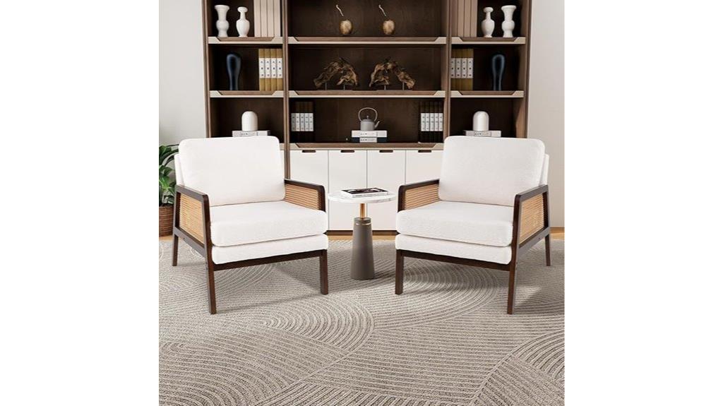 stylish two piece accent chairs