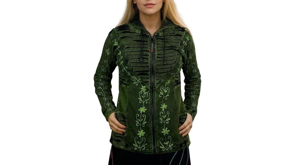 summer boho zip hoodie