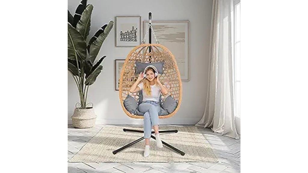 suspended egg chair set