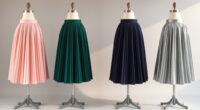 top pleated midi skirts