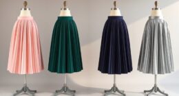top pleated midi skirts