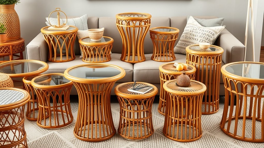 top rattan side tables
