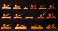 top wooden pipe stands