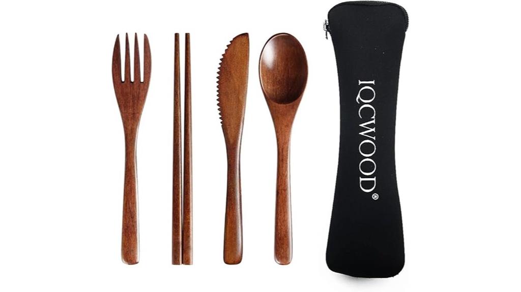 travel friendly wooden utensils