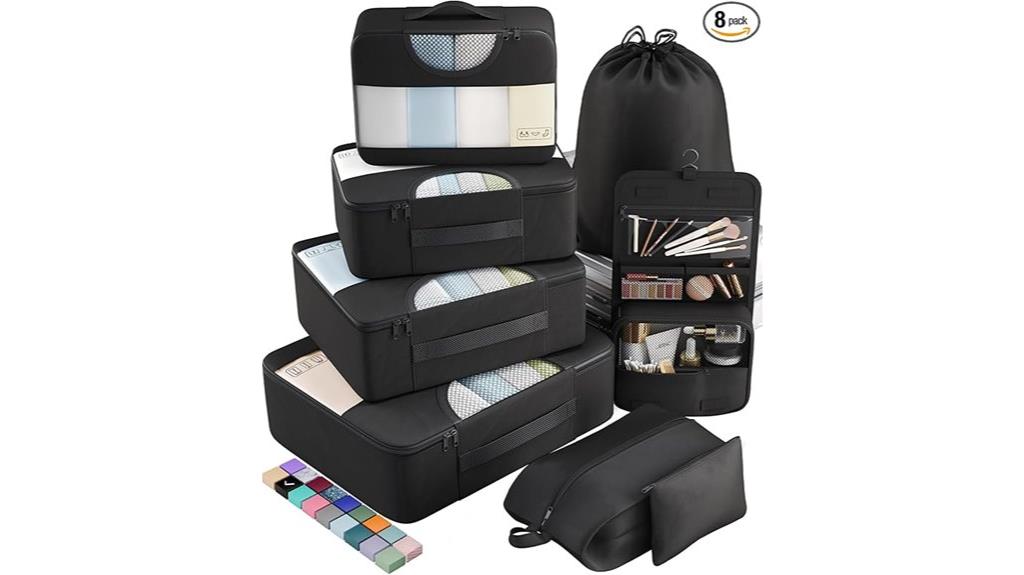 travel organizer cubes set