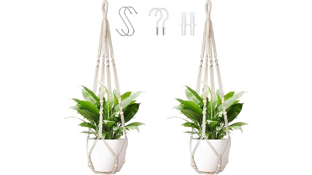 twin indoor macrame hangers