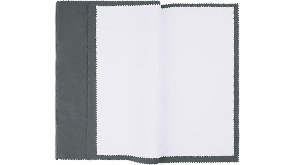 two silver jewelry cloths