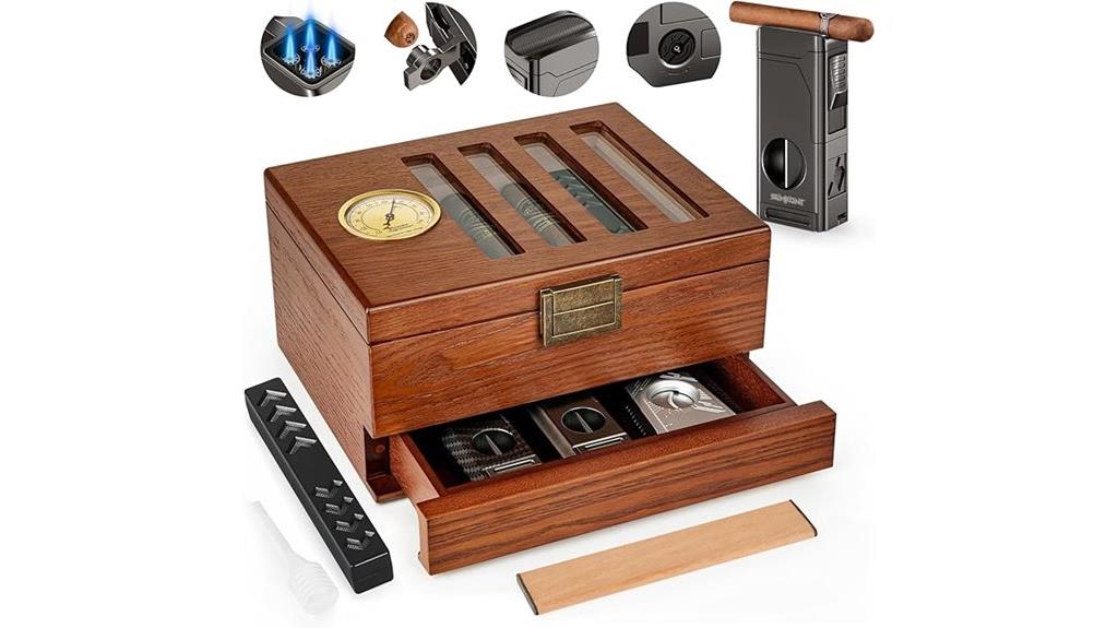 vintage cedar wood humidor