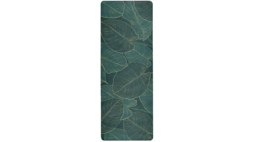 vintage mandala leaf yoga mat