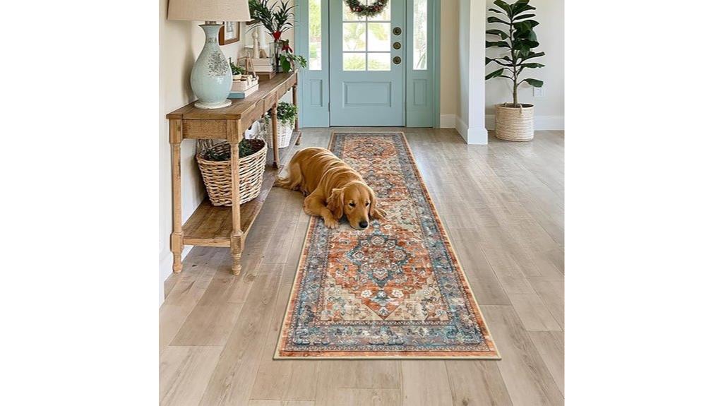 vintage non slip washable runner