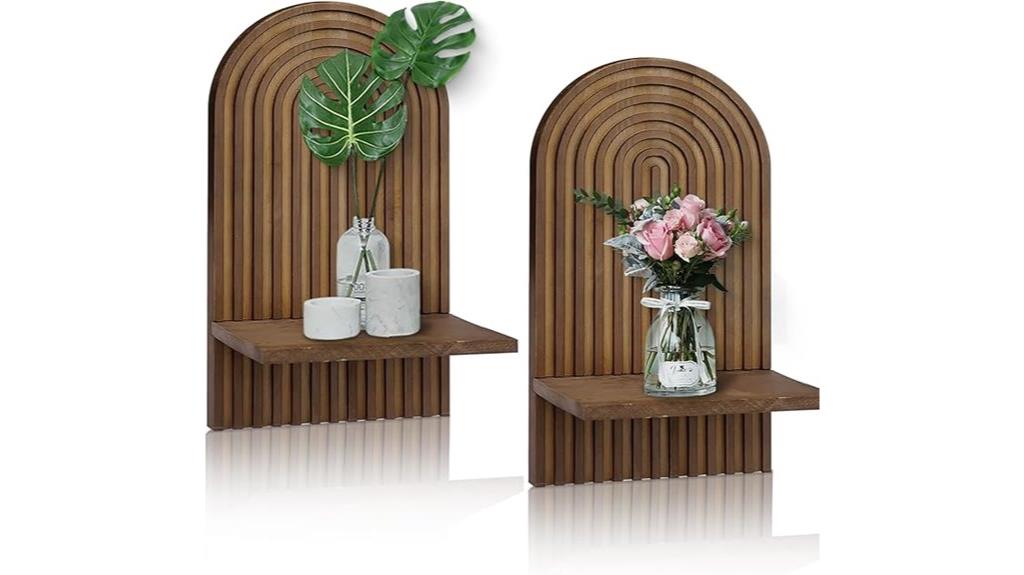 vintage wooden wall shelves