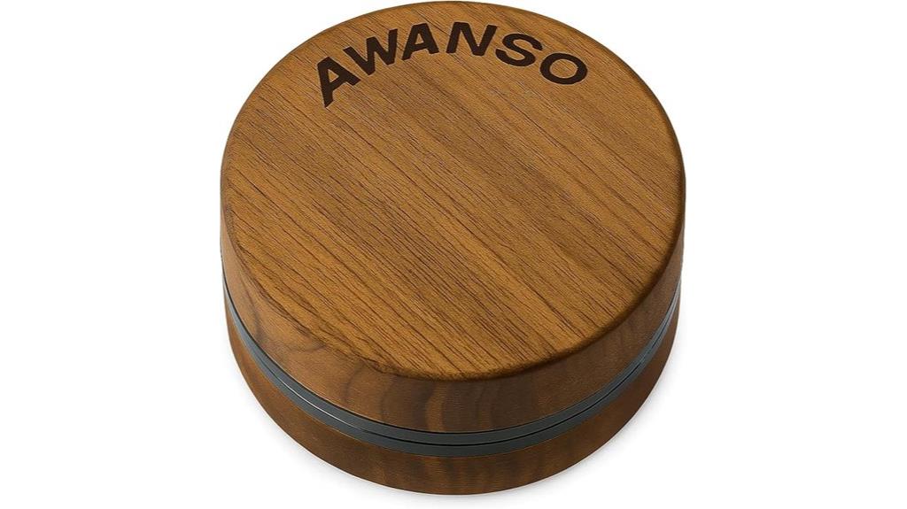 walnut wood aluminum grinder